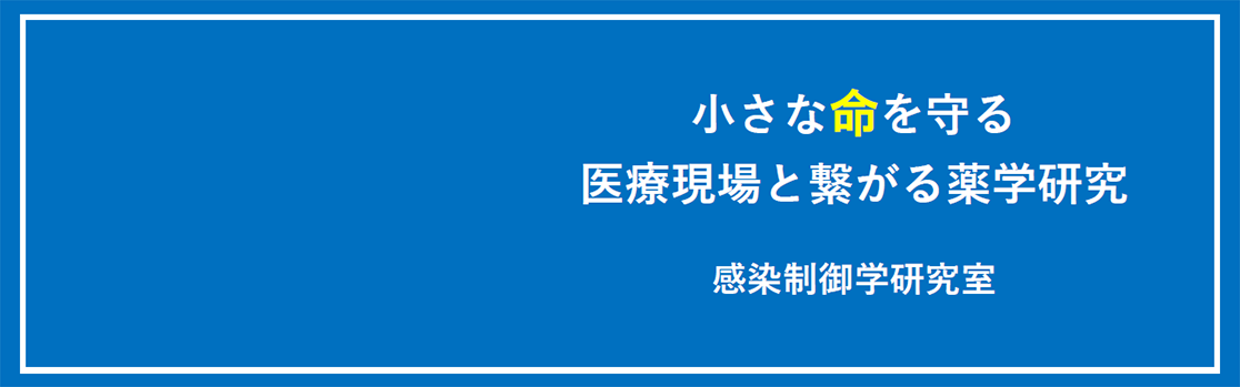 「小さな命を守る　医療現場と繋がる薬学研究」感染制御学研究室